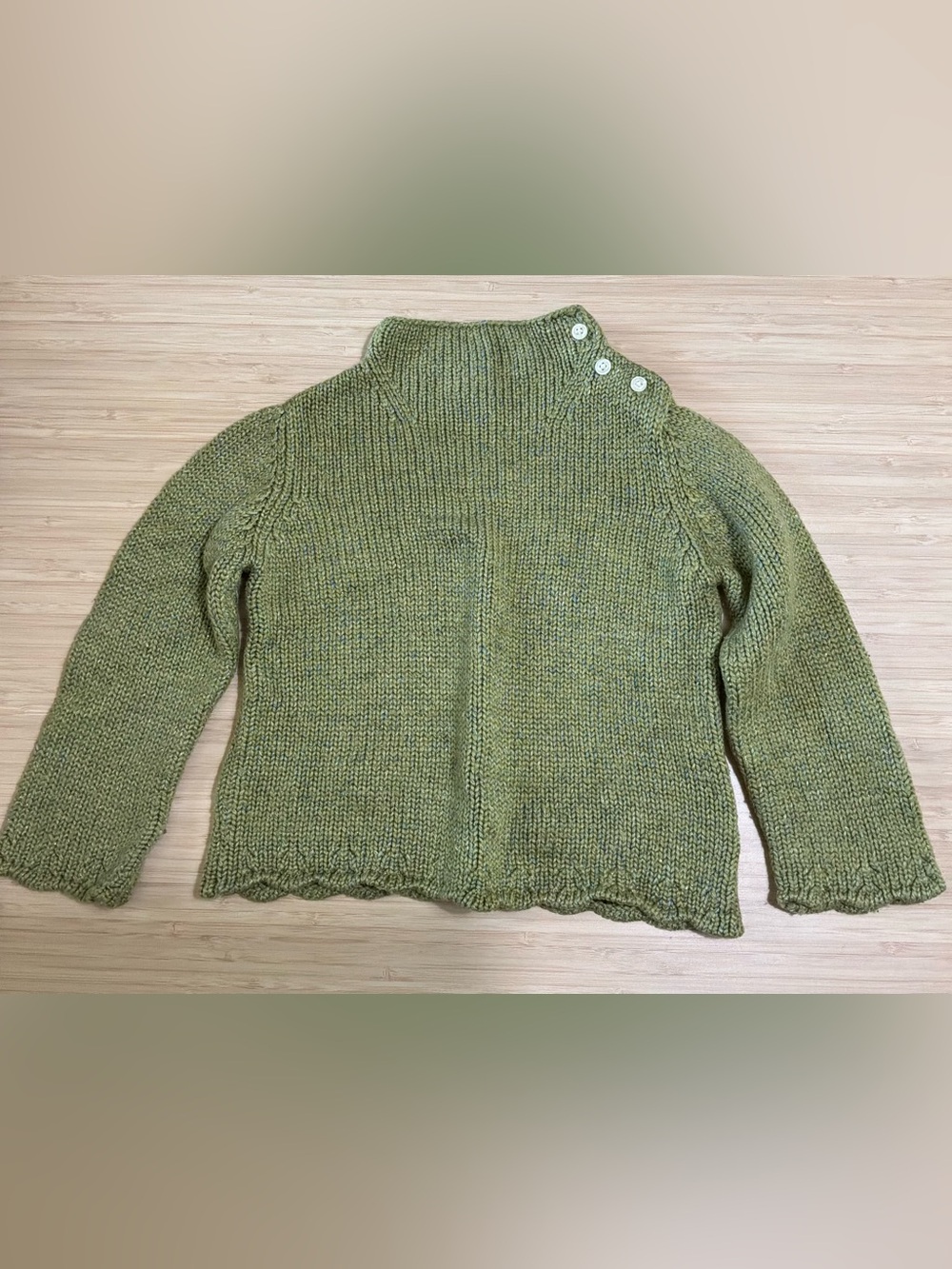 GAP Knit Sweater Olive Green Shimmer 3T